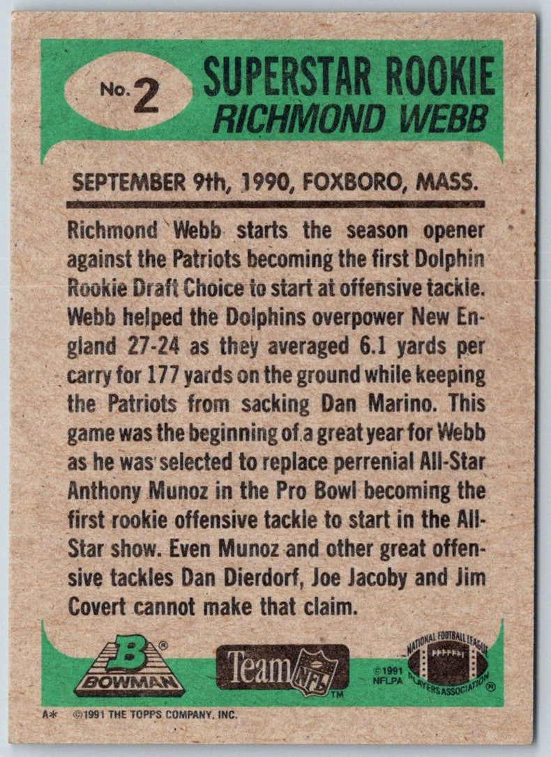 1991 Bowman Richmond Webb