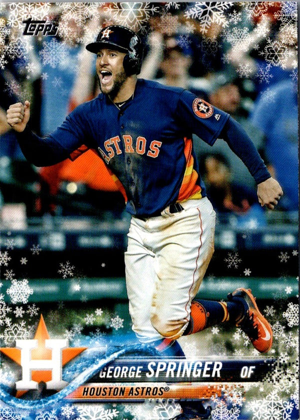 2018 Topps Holiday Metallic Snowflake George Springer #HMW87