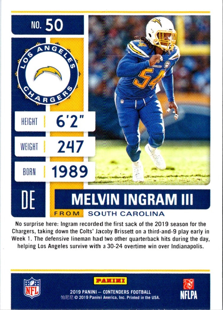 2019 Panini Melvin Ingram III