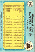1982 Fleer Glenn Abbott #502