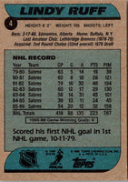 1986 Topps Lindy Ruff #4