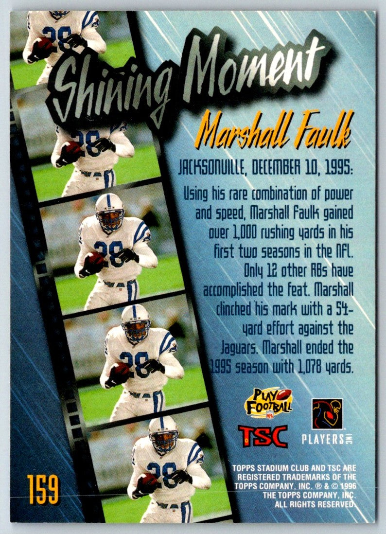 1996 Stadium Club Marshall Faulk