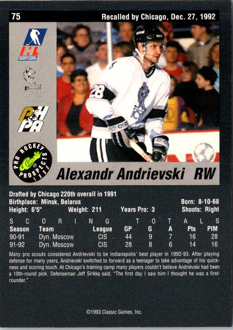 1993 Classic Pro Prospects Alexandr Andrievski