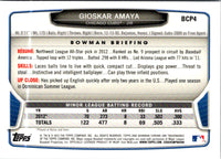 2013 Bowman Chrome Prospects Gioskar Amaya #BCP4