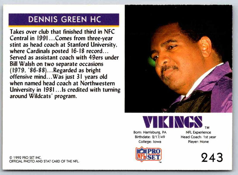 1992 Proset Dennis Green