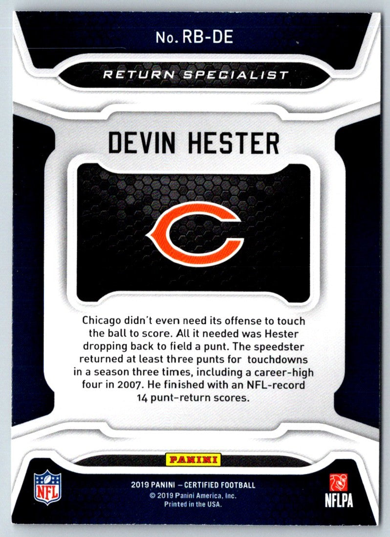 2019 Panini Certified Record Breakers Devin Hester