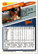 1993 Topps Gold Dave Haas