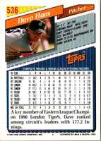 1993 Topps Gold Dave Haas #536