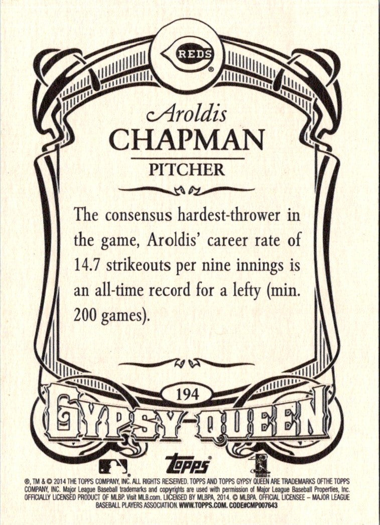 2014 Topps Gypsy Queen Aroldis Chapman