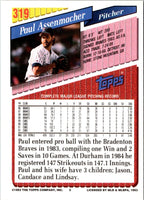 1993 Topps Paul Assenmacher #319