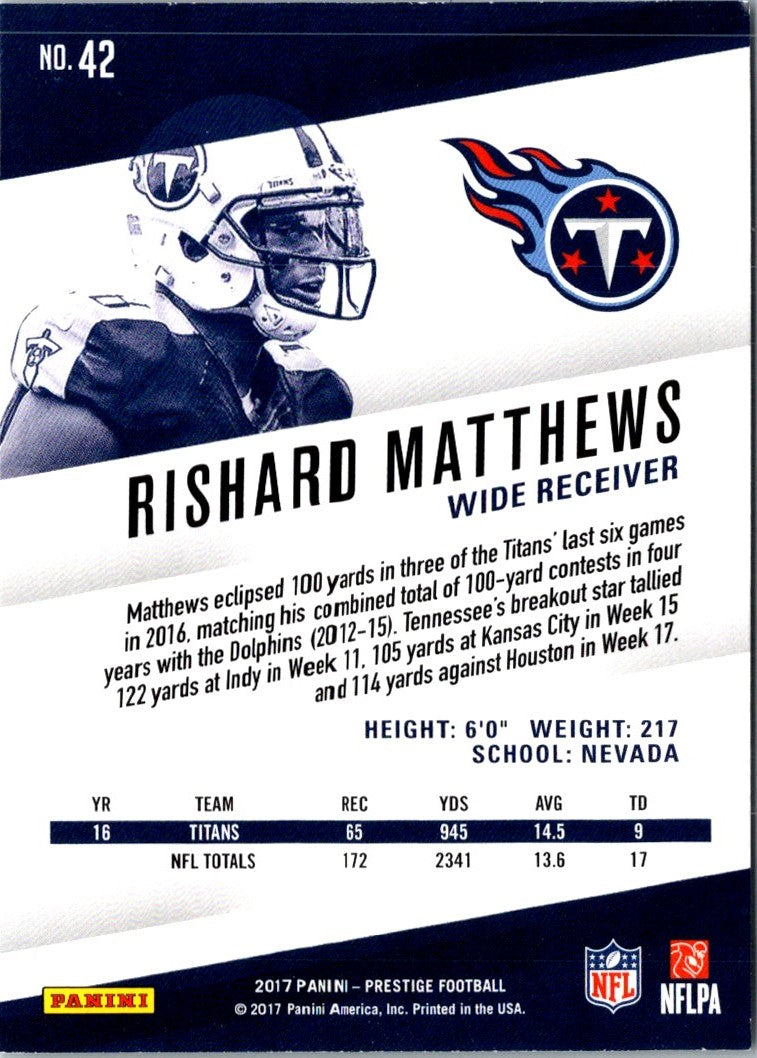 2017 Panini Prestige Rishard Matthews