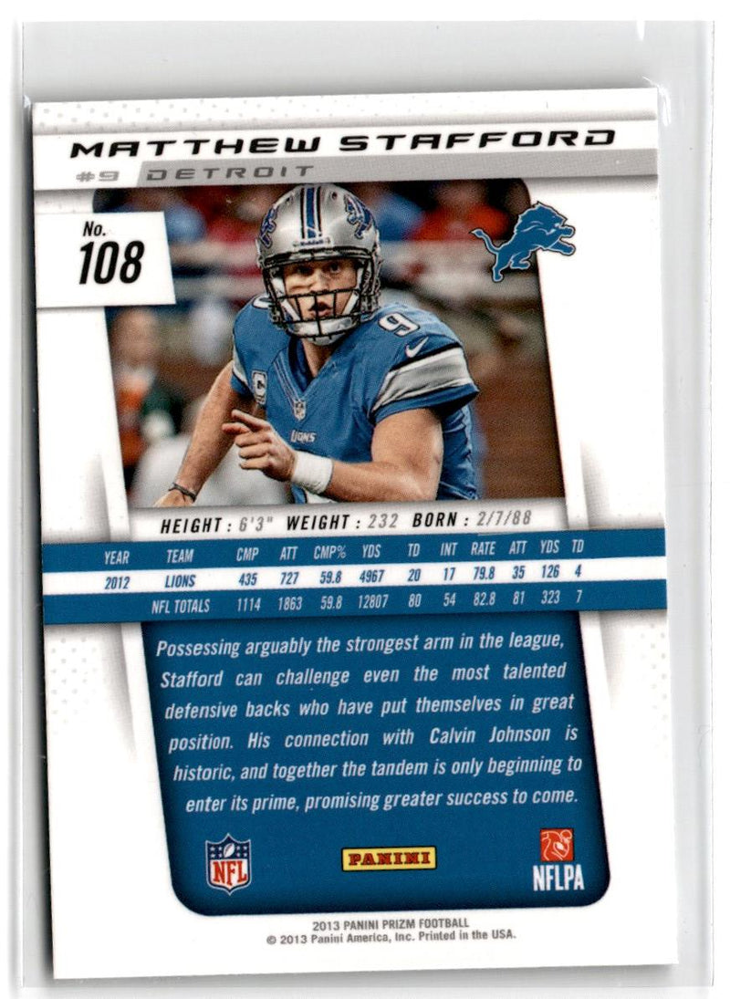 2013 Panini Prizm Matthew Stafford