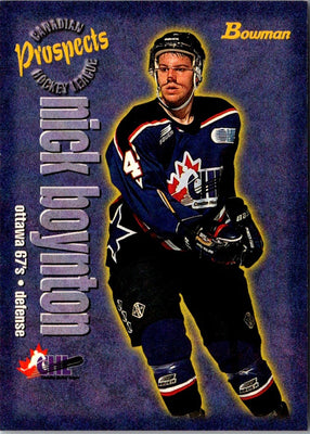 1997 Bowman CHL Nick Boynton #154