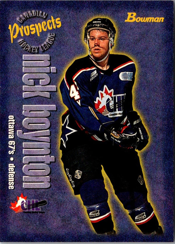 1997 Bowman CHL Nick Boynton #154