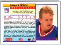 1991 Score American Brian Leetch #5