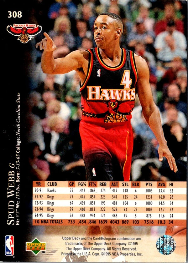 1995 Upper Deck Spud Webb #308