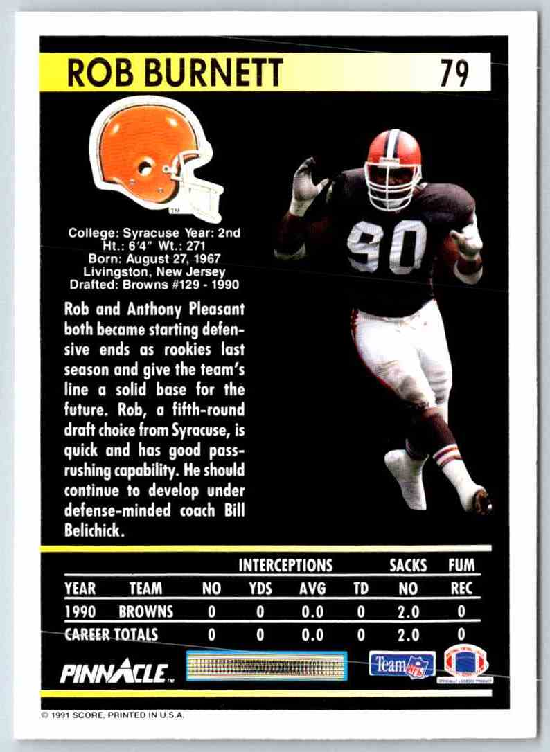 1991 Pinnacle Rob Burnett