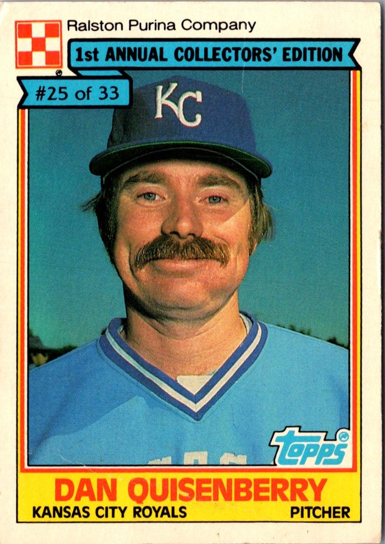 1984 Topps Ralston Purina Dan Quisenberry