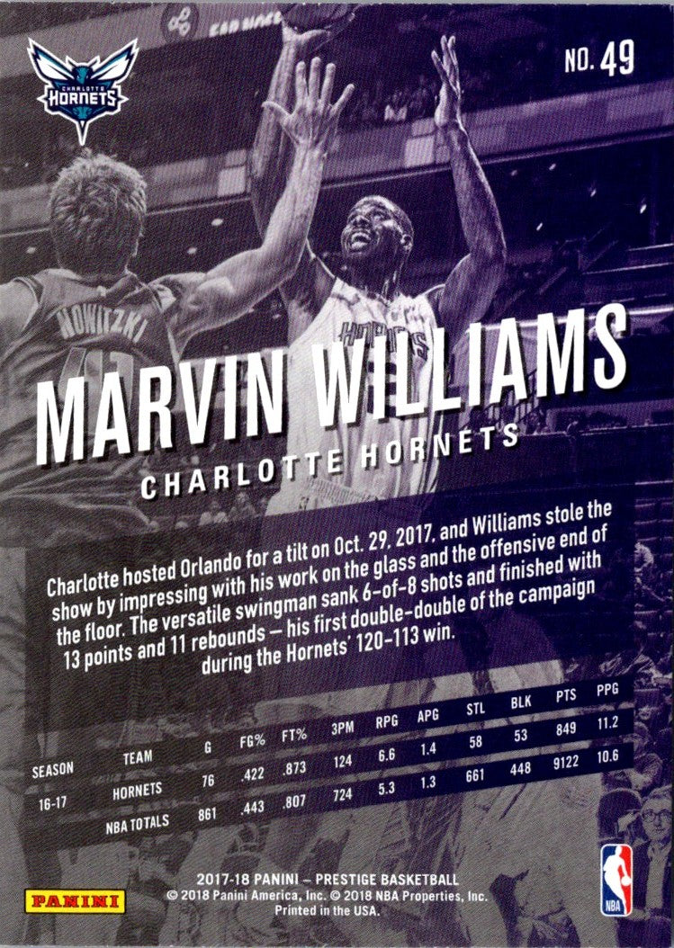 2017 Panini Prestige Marvin Williams