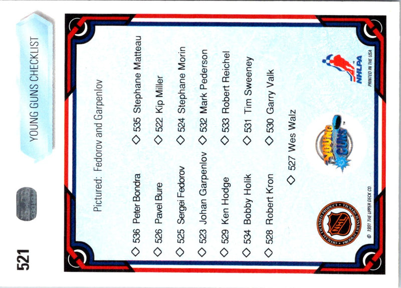 1990 Upper Deck Sergei Fedorov/Johan Garpenlov