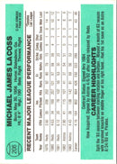 1984 Donruss Mike LaCoss