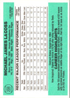 1984 Donruss Mike LaCoss #206