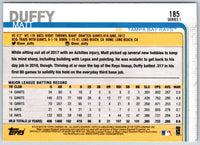 2019 Topps Tampa Bay Rays Matt Duffy #TB-6