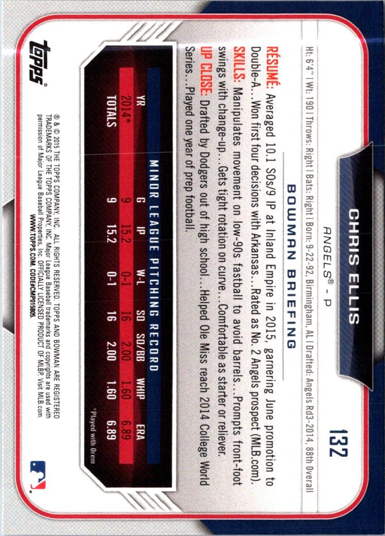 2015 Bowman Draft Picks & Prospects Chris Ellis