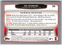 2014 Bowman Ian Desmond #196