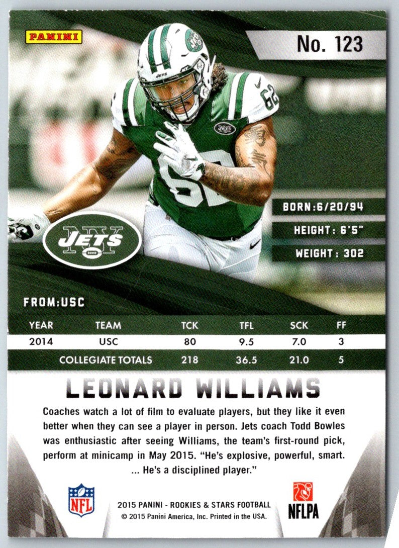 2015 Panini Black Gold Rookie Autograph Leonard Williams