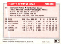 1991 ProCards Elliott Gray #301
