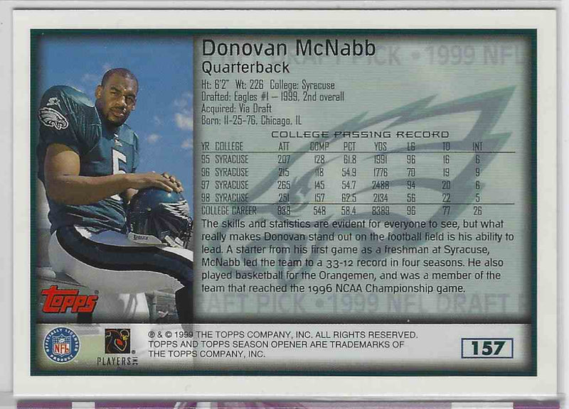 1999 Topps Donovan McNabb