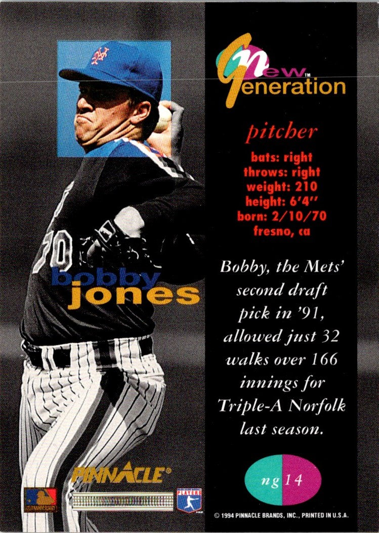 1994 Pinnacle New Generation Bobby Jones