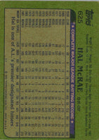 1982 Topps Hal McRae #625
