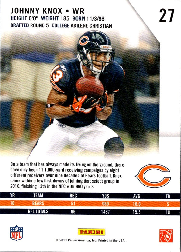 2011 Panini Rookies & Stars Johnny Knox