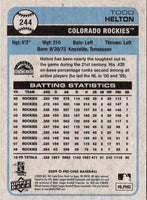 2009 O-Pee-Chee Todd Helton #244