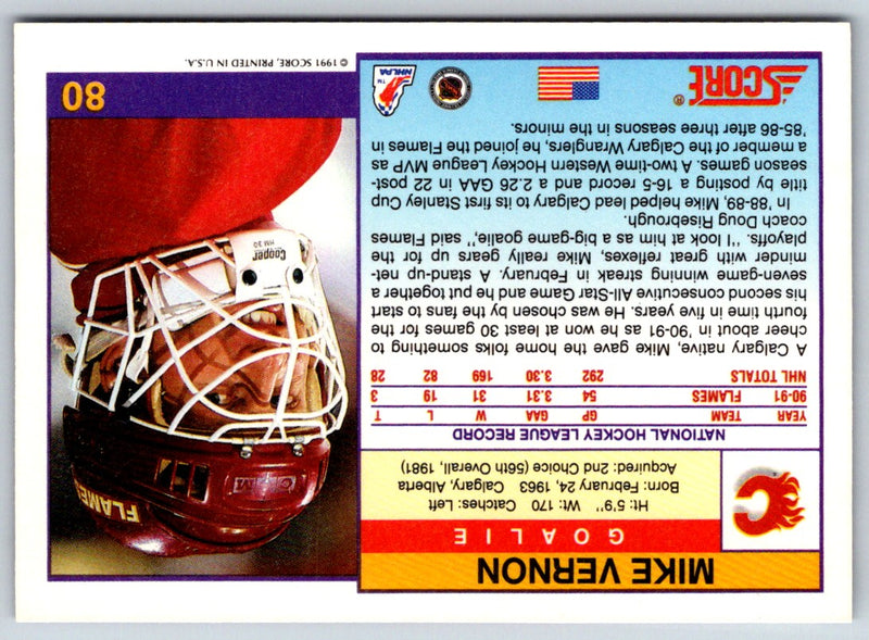 1991 Score Mike Vernon