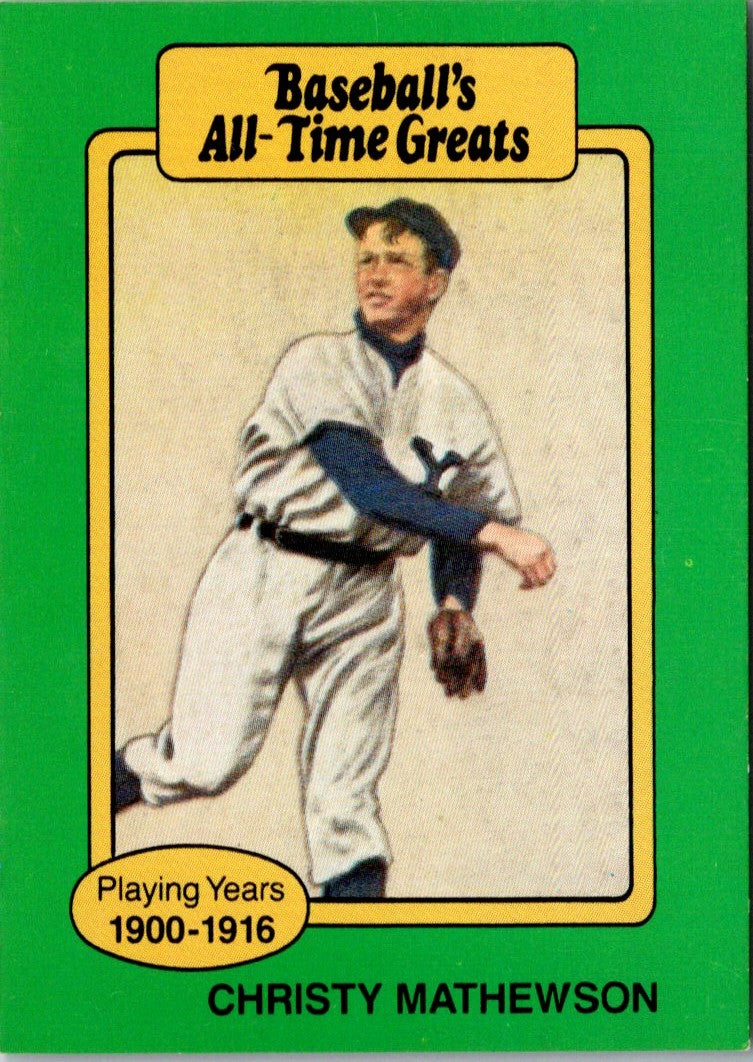 1987 Hygrade All-Time Greats Christy Mathewson