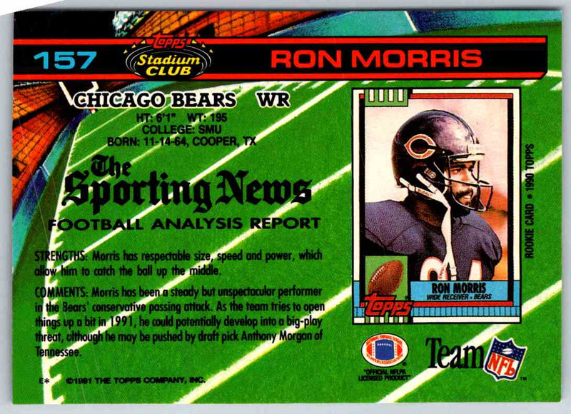 1994 Topps Stadium Club Football Ron Morris