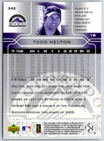 2005 Upper Deck Todd Helton #342