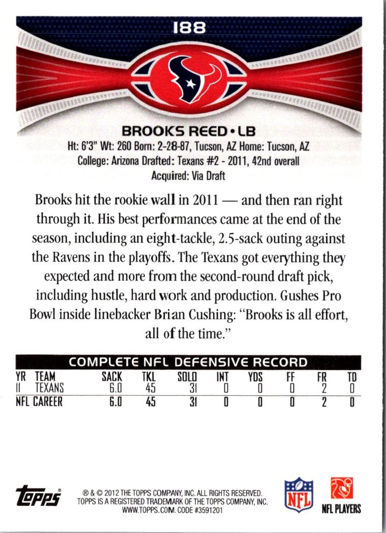 2012 Topps Brooks Reed