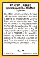 1987 Donruss Highlights Pascual Perez