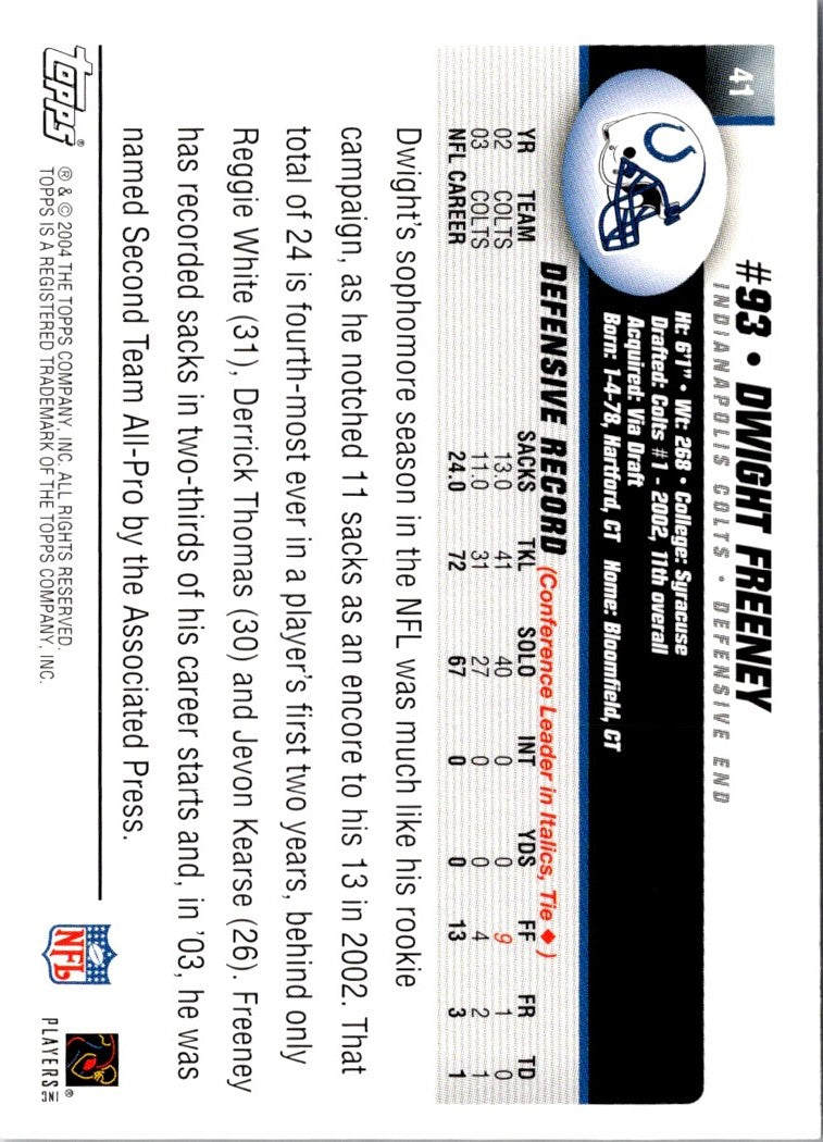 2004 Topps Dwight Freeney