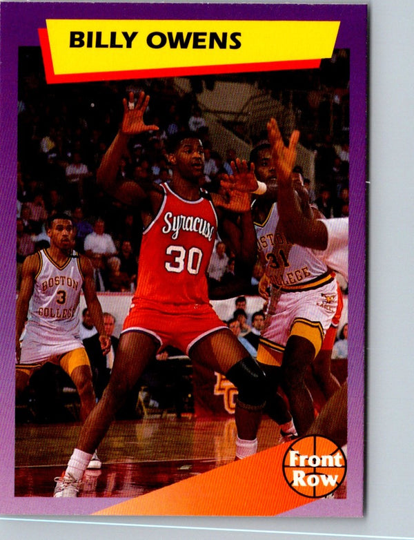 1992 Front Row Dream Picks Billy Owens #16