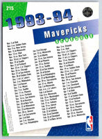 1993 Upper Deck Dallas Mavericks #215