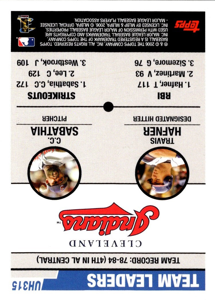 2006 Topps Updates & Highlights Travis Hafner /