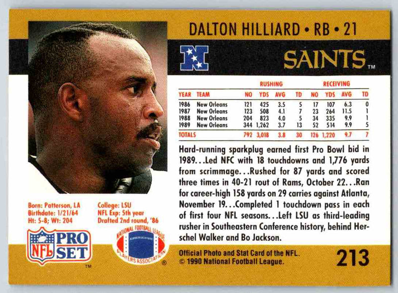 1990 Pro Set Dalton Hilliard