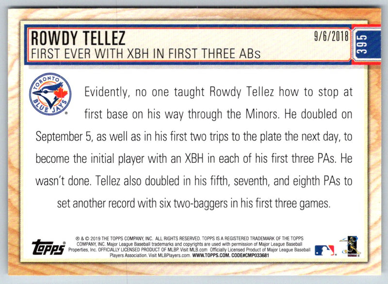 2019 Topps Big League Rowdy Tellez