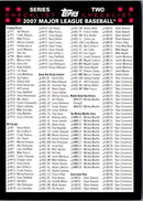 2007 Topps Checklist Series 2 (3 of 3)