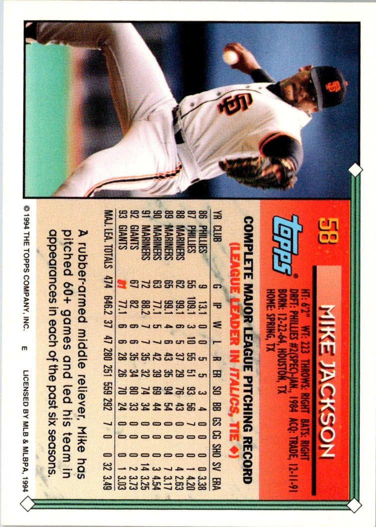 1994 Topps Mike Jackson